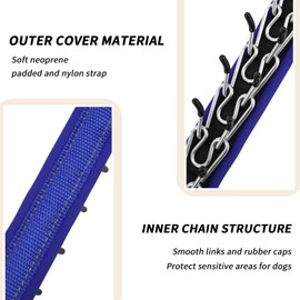 Martingale No Pull Dog Collar for Large Medium Small Dogs, Heavy Duty Nylon Reflective Adjustable Anti Pull Slip Collar with Buckle for Training Walking M Dark Blue