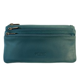 Golunski Soft Leather 3 Section Zipped Coin Purse - 0330 (Sea)