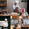 TIESOME 2PCS Adjustable Elastic Chef Hat, Reusable and Washable Durable