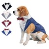 Dog Birthday Clothes boy acceserories Collars Grey Dog Tuxedo for