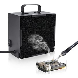 KOTTO Solder Smoke Absorber Remover Fume Extractor Smoke Prevention Absorber DIY Working Fan for Soldering Station (Black)