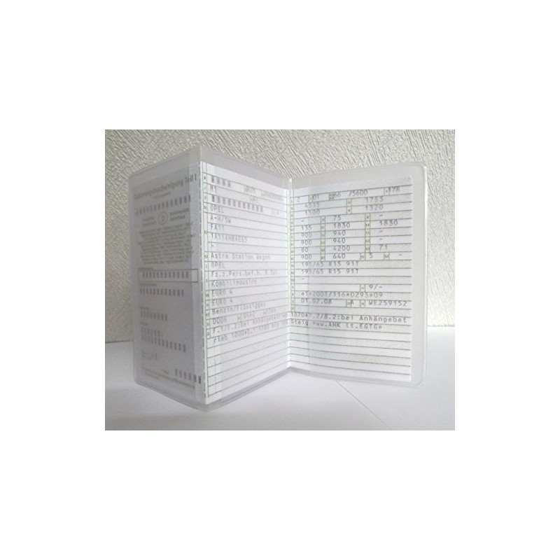 25 x Car Registration Document Cover – Vehicle Document Transparent
