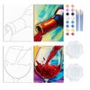 WEBEEDY Paint and Sip Kit Pre Drawn Canvas 8 x