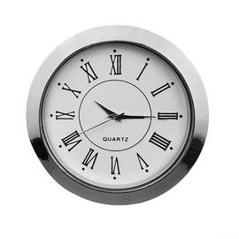 SPORTARC 55mm Round Quartz Mini Movement Stainless Steel Back Roman Arabic Numerals (Silver Roman)