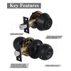 Lanwandeng (2 Sets) All Keyed Same Entry Knobs&Single Cylinder Deadbolt