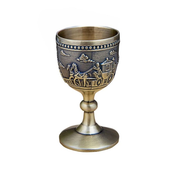Tiardey 2.8inch Chalice Goblet,Exquisite Wine Goblet,Decorative Bronze Practical for Wine