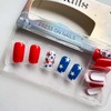 ONPRESS 24Pcs 4th of July Press on Nails Short Square
