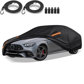 QUYDDC 16-Layer Special Full Car Cover Fit for 2008-2024 MERC-edes-Benz C Series C300 C350 C63 AMG S, Heavy 600D Oxford Cloth, All-Weather Protection Summer Sun Exposure and Winter Snow Rain Dust UV