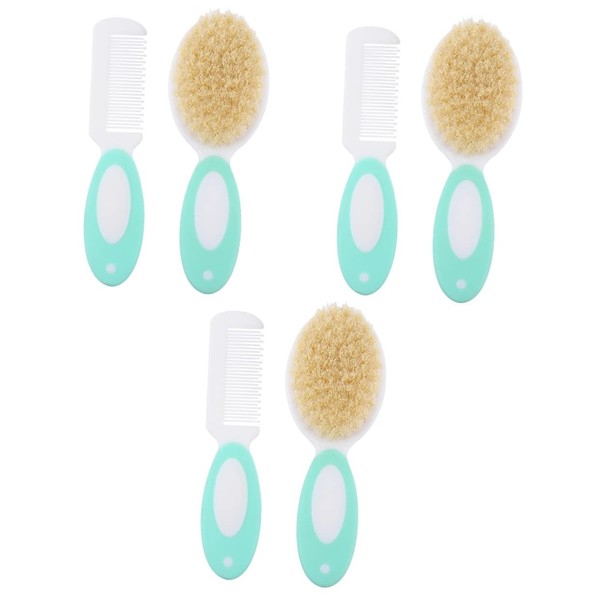 FOMIYES 3sets Baby Hair Brush Toddler Detangler Natural Wool Boys
