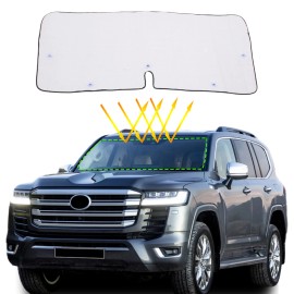 BEBECAR Fits 2016-2022 Toyota Land Cruiser Windshield Sun Shade Dash UV Protection