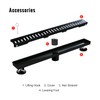 SaniteModar Linear Shower Drain 60 inch Matte Black with Removable