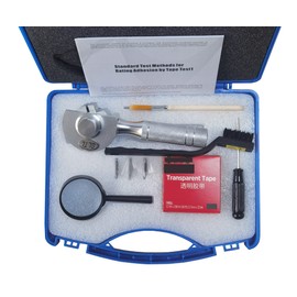 Cross Hatch Adhesion Tester Kit with Rotating 3-Blade Head & Test Result Chart - Precision Tool for Paint, Coating, Plating, Spray Finish Surfaces