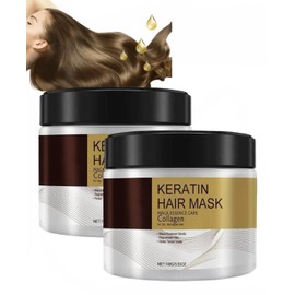 2pc Collagen Hair Treatment, Collagen Hair Mask, Conditioning Argan Oil Collagen Hair Mask Essence, Nourishing Magical Treatment, Magical Hair Mask for All Hair Types