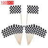 Super Z Outlet 100 Pack Mini Checkered Racing Flag Finish