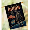 Breeze Decor First Men On Moon Burlap House Flag 2
