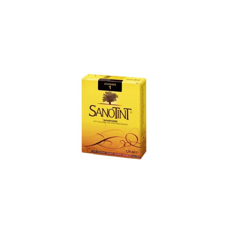Sanotint - 4% PPD, no ammonia, Black hair dye 01