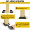 4Pack 3.5"x 3.5" Aluminum Deck Post Base Cover, Split Post