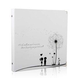 THXMADAM Scrapbook Photo Album Wedding Guest Book DIY Memory Book with 50 Black Pages Present for Valentines Mothers Anniversary Day Birthday Christmas Gift for Wife Mum Daughter Girlfriend