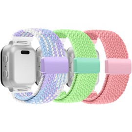 3 pcs Quickfit-20mm Watch-Bands Compatible with Cosmo JrTrack 5/4/3/2 SE/2/JrTrack/Gabb watch 3e 3 2 1/SyncUP Watch/Soft Breathable Adjustable Replacement Bands for Boys Girls MultipleColors