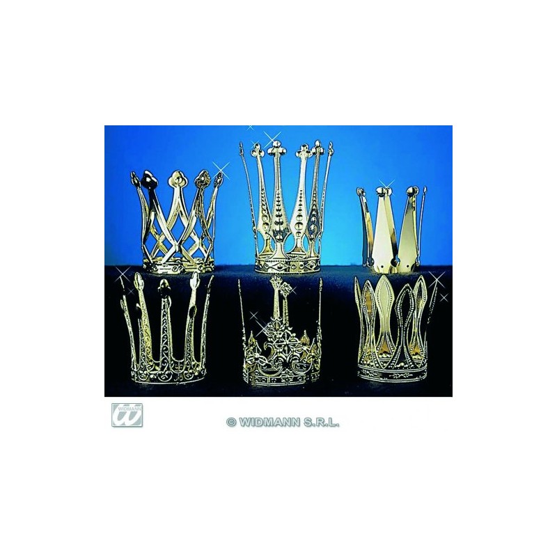 Crown Aluminium Accessory for Medieval Royalty Fancy Dress
