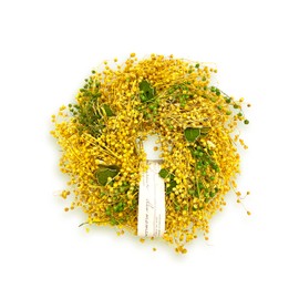 [2023 mamawreath] Mimosa Style Wreath, Spring Wreath, Mother's Day Gift, Entrance, All Seasons, Flowers, Yellow Color, S Size: 6.7 ft (19 m) (Diameter x Thickness) WR-17 (S, Yellow)
