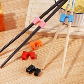 6PCS Reusable Chopstick Helpers – Training Chopstick Holders for Kids & Beginners, Mixed Color Kitchen Tableware for Easy Learning