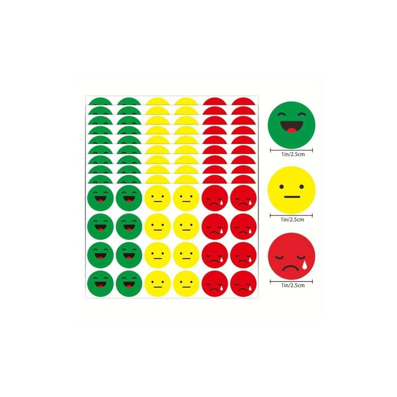 CAA Trading™ 240 x Happy Sad Face Stickers Labels Teachers