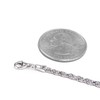925 Sterling Silver 2.30 mm Diamond-Cut Rope Chain Necklace with
