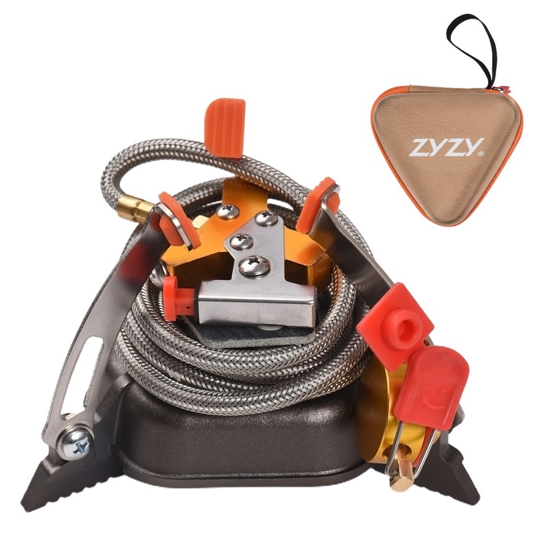 3-Core Burner Camping Stove 6800W Hiking Gas Stove Propane Butane