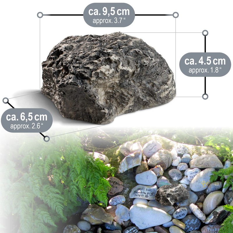 com-four® Key Stone Medium Hill – Imitation Stone with Secret