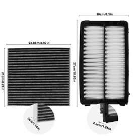 KEQGPCBE Comb Engine Cabin Air Filter for Hyundai Santa Fe 2.5L L4 2025 2024 2023 2022 2021 (Except Hybrid)