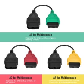 OBD2 Adapter 6PCS for MultiECUScan Adapter Cable 6 Colors Adapter Cable OBD2 Diagnostic ECU Scan Tool Replacement for Fiat for Lancia