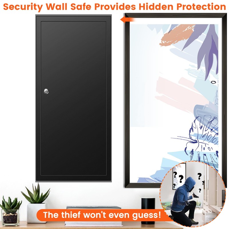 31.5" Tall Wall Safes Between the Studs with 2 Removable