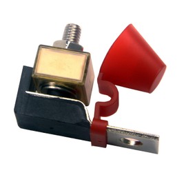 Bumbesti 125A Maximum 58V DC MRBF Terminal Fuse Block Single Stud 5/16" (M8) Compact Marine Rated Battery Fuse,Ignition Protected Battery Fuse IP66 Waterproof