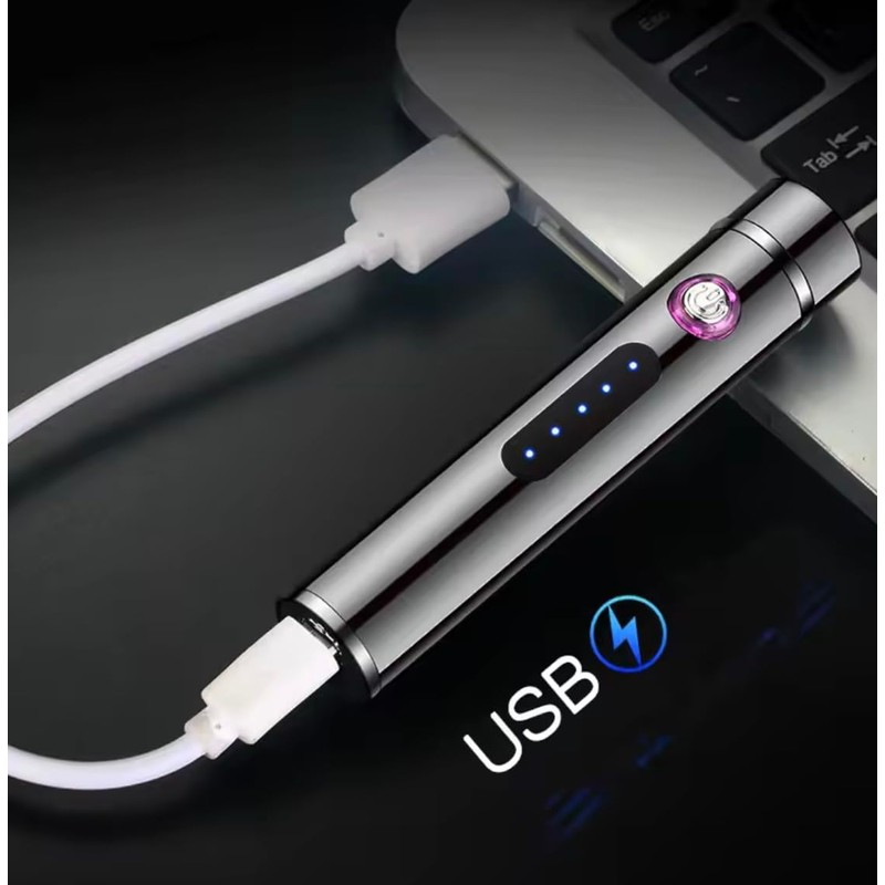 NIVEK Electric Lighter, Rechargeable USB, Cylinder Round Barrel Shape, Double