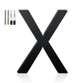 Sanshaoye 5 Inch Floating House Numbers and Metal Letters for Outdoor Signs, House Numbers for Outside, Aluminum Address Letters and Numbers for Door, Mailbox, Garden, Perfect for Home or Office (Letter X)