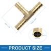 A ABSOPRO Brass Hose Barb Fitting Universal 8mm 3 Way