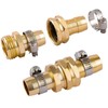 4 Set Garden Hose Repair Connector with Clamps, Fit for