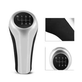Qiilu 6 Speed Car Manual Gear Shift Knob Stick Head