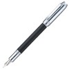 Jinhao 92 Pluma estilográfica negra plateada, punta media, metal sólido