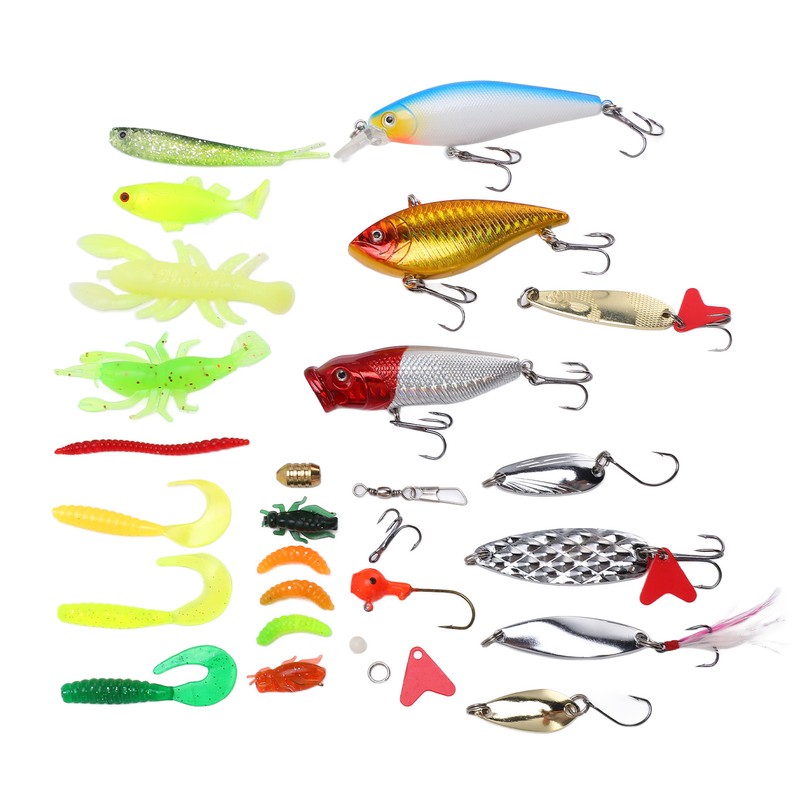 Fishing Tackle Set Soft and Hard Lure Baits Tackle Kit