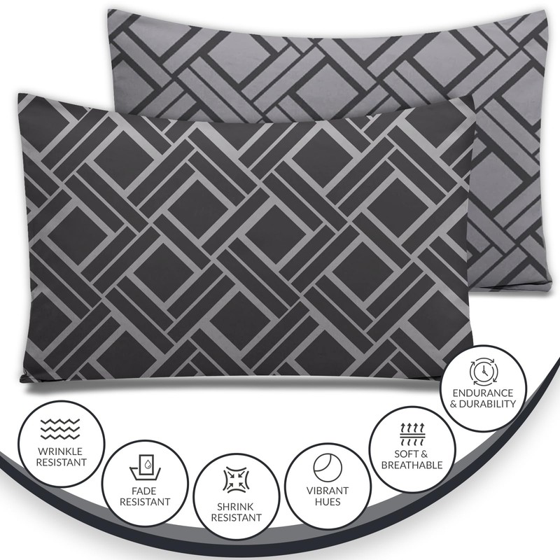 DEKORO Single Duvet Cover Set - Doublesided Single Duvet Set