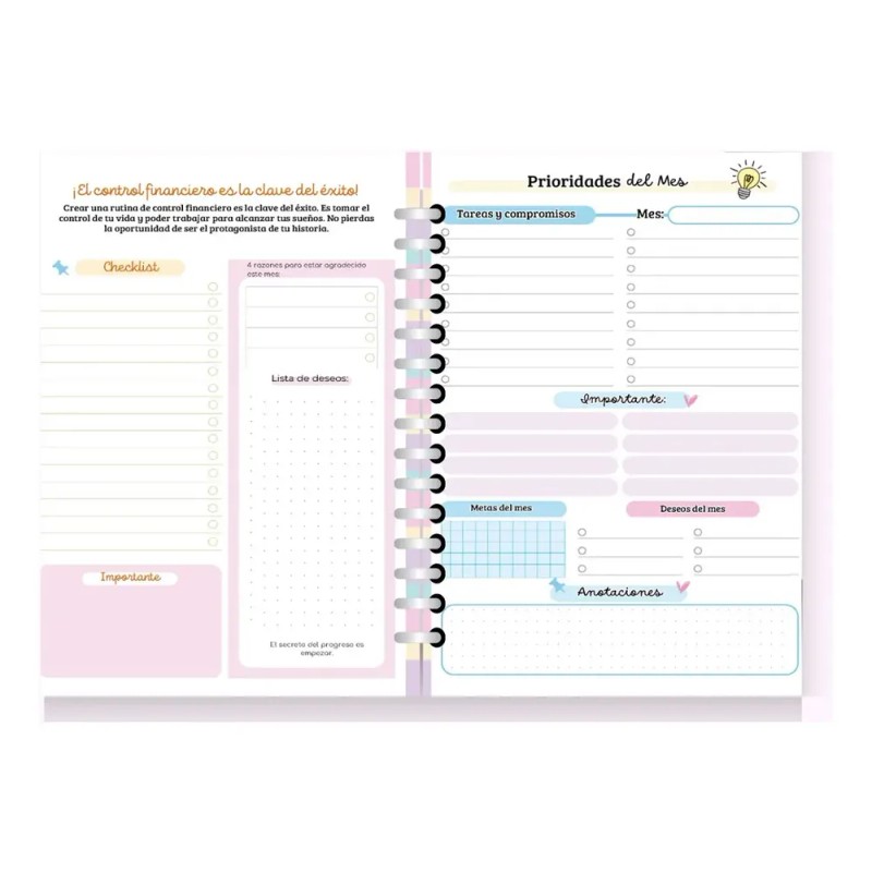 Agenda 2026 Mod Contadora Kawai Personalizada Y Stickers