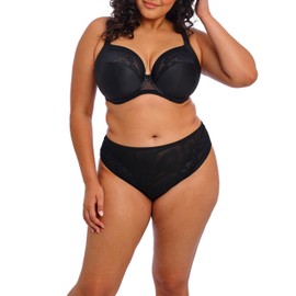 Elomi Women's Nerina Underwire Plunge Bra, Stretch Comfort, Black, 34GG