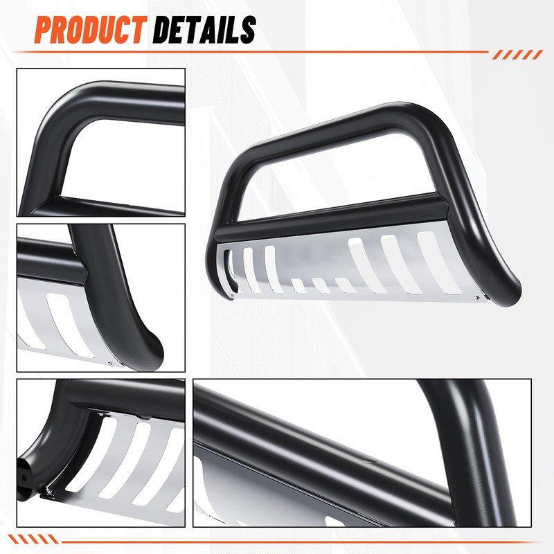 ECOTRIC Bull Bar Compatible with 2005-2015 Toyota Tacoma 3" Tube