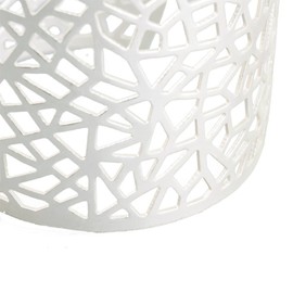 LuckyLy – Pulsera Mujer de Moda Florence - Estilo Brazalete Mujer – Acero Inoxidable Matificado Color Plata – Detalles Geométricos Perforados – Ajustable/Unitalla - Regalo Mujer Cumpleaños