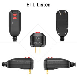 OAONAN GFCI Replacement Plug Assembly Auto Reset 10 Amp 2 Prongs, 5 Years Warranty, Waterproof, Ground Fault Circuit Interrupter Safety Plug for Pressure Washer, Hot Tub, Air Conditioner, Hair Dryer