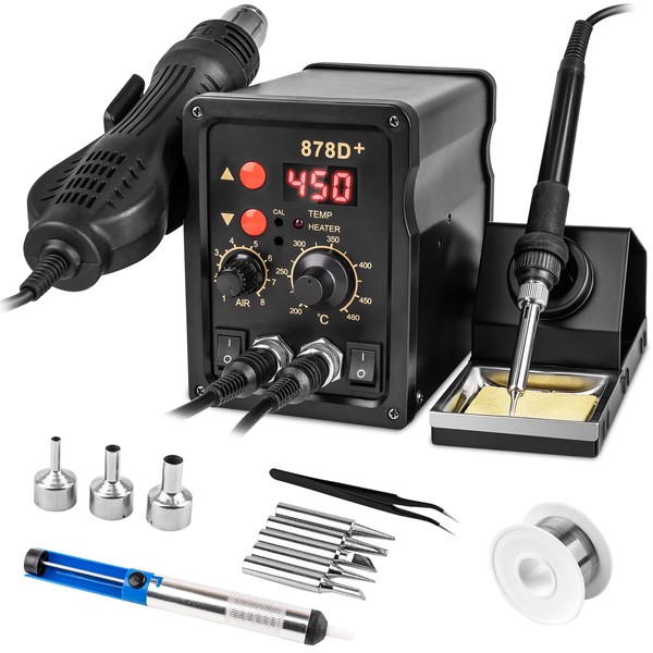 Beaiguna 2 in 1 Hot Air Rework Soldering Iron Station