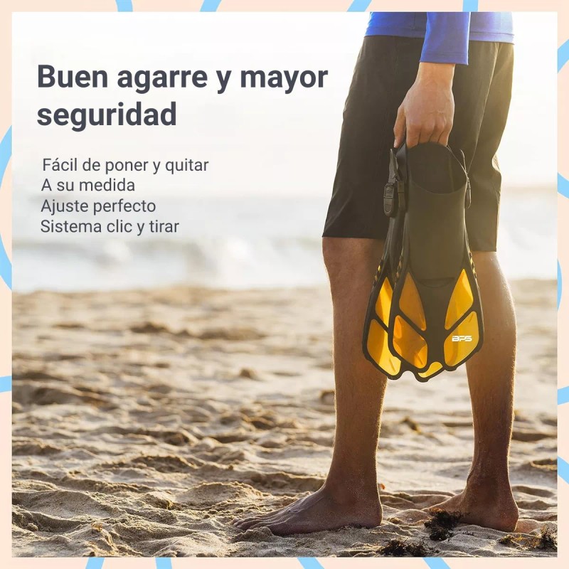 Yosoo Aletas Corta Natación Snorkeling Ajustable Adultos