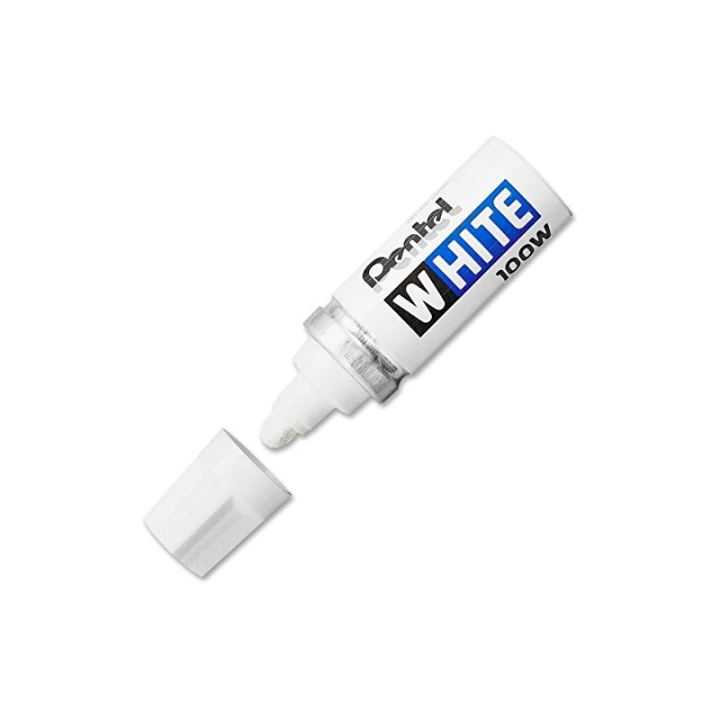 Pentel® Felt Tip White Marker, Broad Point